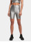 Urban Classics Shorts Ladies Highwaist Shiny Metallic Cycle 2-Pack silberfarben