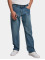 Urban Classics Straight Fit Jeans Straight Slit blau