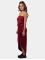 Urban Classics Sukienki Ladies Viscose Bandeau czerwony