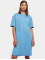 Urban Classics Sukienki Ladies Organic Oversized Slit niebieski