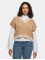 Urban Classics Swetry Ladies Cropped Knit College Slipover bezowy