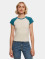 Urban Classics T-paidat Ladies Organic Stretch Short Retro Baseball beige