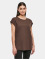 Urban Classics T-paidat Ladies Organic Extended Shoulder ruskea