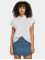 Urban Classics T-Shirt Ladies Oversized Extended Shoulder Polo blanc