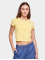 Urban Classics T-Shirt Ladies Stretch Jersey Cropped  gelb