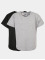 Urban Classics T-Shirt Boys Long Shaped Turnup 2-Pack gris