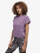 Urban Classics T-shirt Ladies Short Pigment Dye Cut On Sleeve lila