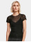 Urban Classics T-Shirt Ladies Mesh noir