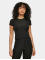 Urban Classics t-shirt Ladies Short Rib zwart