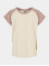 Urban Classics T-shirts Girls Contrast Raglan beige
