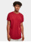 Urban Classics T-Shirty Long Shaped Turnup czerwony