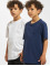 Urban Classics T-Shirty Boys Organic Cotton Basic Pocket niebieski