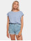 Urban Classics T-skjorter Ladies Organic Extended Shoulder blå
