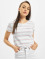 Urban Classics T-skjorter Ladies Stripe Cropped hvit