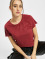 Urban Classics T-skjorter Ladies Cropped Peached Rib Tee red