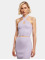 Urban Classics Tanktop Ladies Rib Knit Crossed Neckholder paars