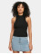 Urban Classics Tanktop Ladies Short Rib Knit Turtleneck zwart