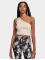 Urban Classics Top Ladies Cropped Asymmetric beige
