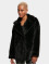 Urban Classics Winter Jacket Ladies Lapel Teddy black