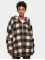 Urban Classics Winter Jacket Ladies Hooded Oversized Check Sherpa brown