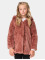 Urban Classics Zimní bundy Girls Hooded Teddy Coat hnědý