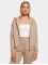 Urban Classics Zip Hoodie Ladies Organic Terry béžová