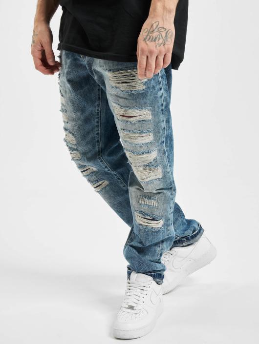Cipo & Baxx Straight Fit Jeans Destroyed blau