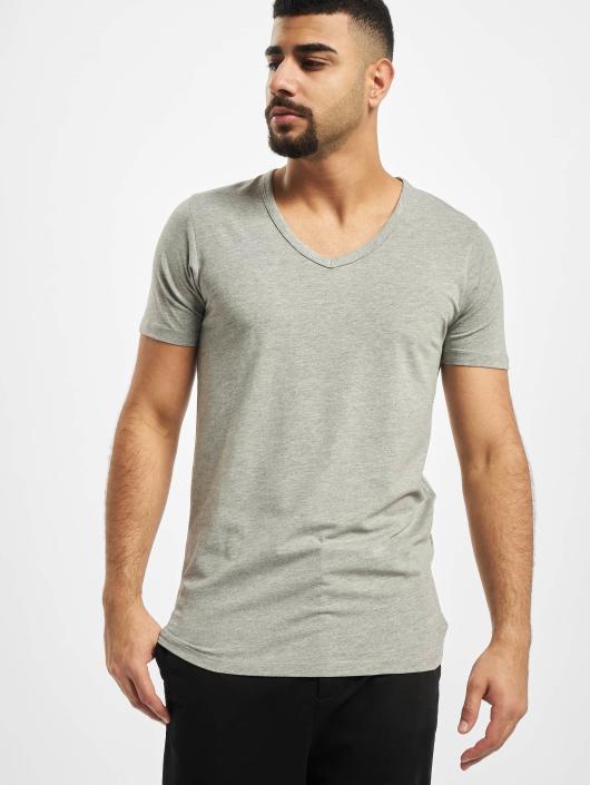 Jack & Jones T-Shirt Core Basic V-Neck grey