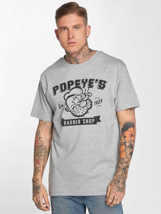 Merchcode T-Shirt Popeye Barber Shop gris
