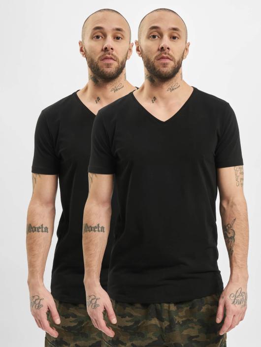 Petrol Industries T-Shirt Bodyfit Basic 2 Pack noir