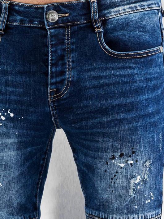 Sixth June Herren Skinny Jeans Destroyed Biker In Blau