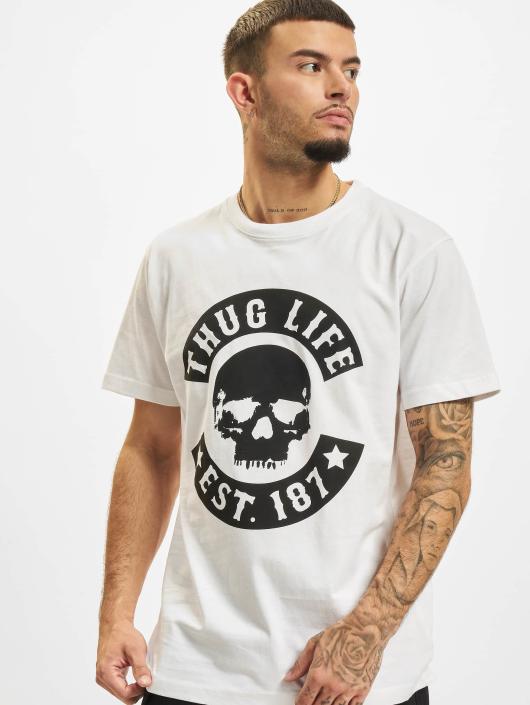Thug Life Herren T-Shirt B.Skull in weiß