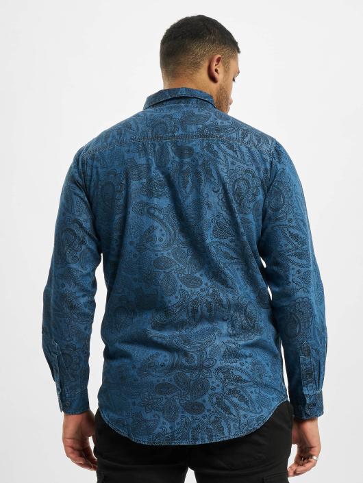 Urban Classics Chemise Printed Paisley Denim bleu