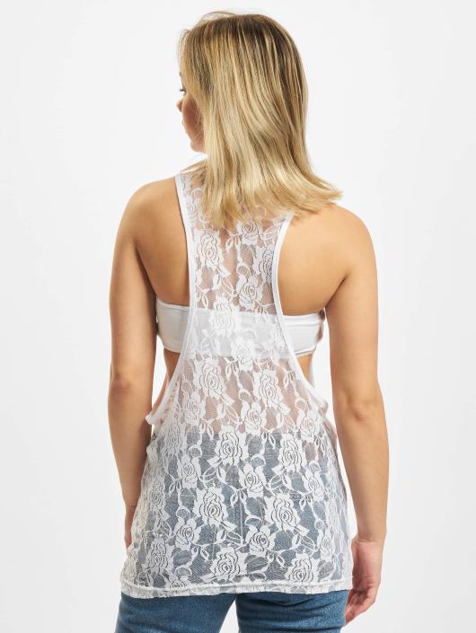 Urban Classics Hihattomat paidat Flower Lace Loose valkoinen