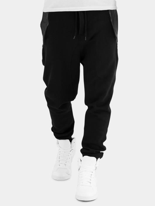 Urban Classics Jogging Side Zip Leather Pocket noir