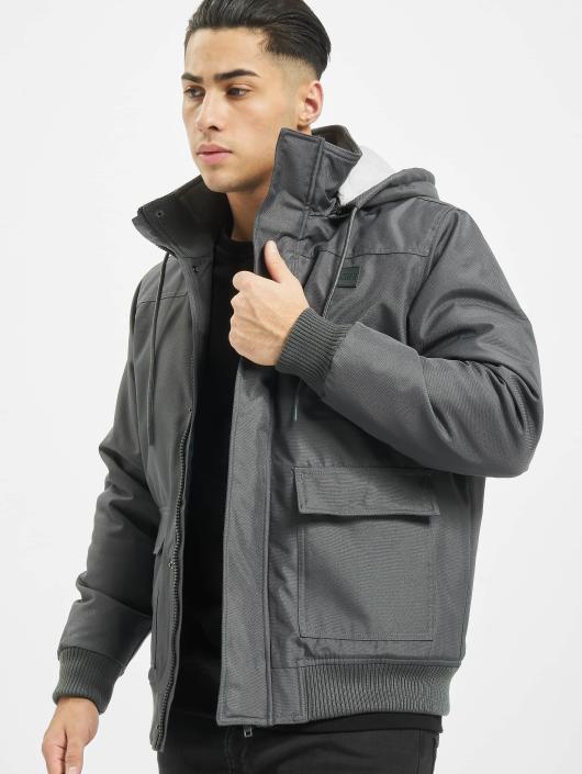 Urban Classics Manteau hiver Heavy Hooded gris