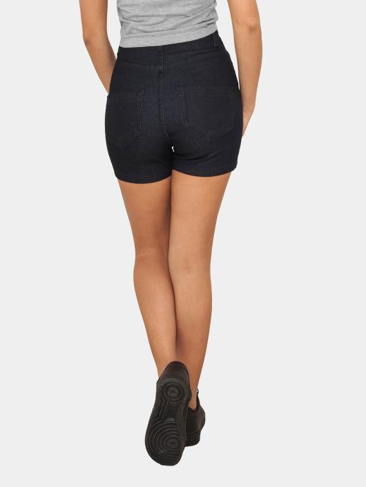Urban Classics Short High Waist Denim Skinny bleu