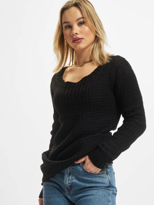 Urban Classics Sweat & Pull Ladies Long Wideneck noir