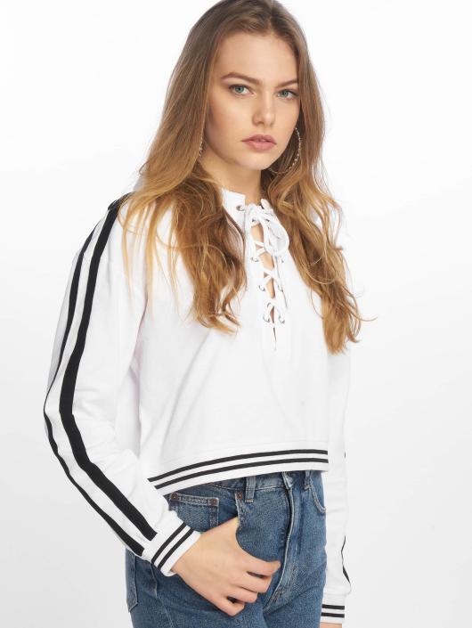 Urban Classics Sweat capuche Lace Up blanc