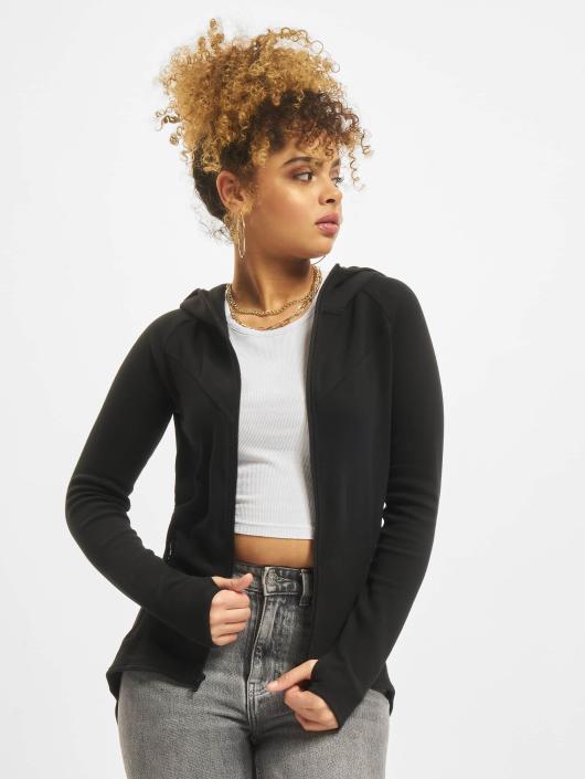 Urban Classics Sweat capuche zippé Athletic Interlock noir