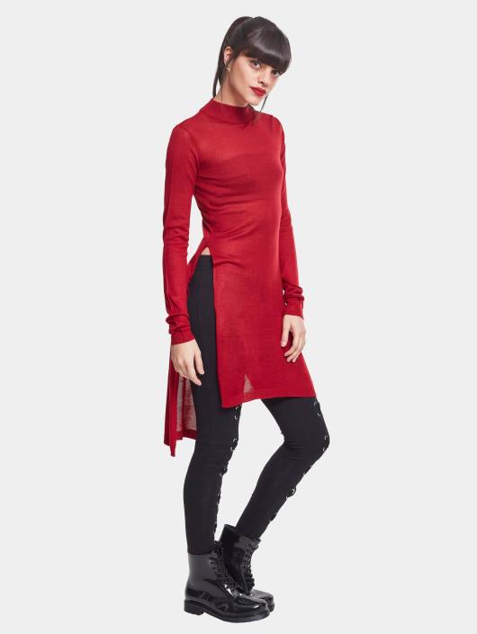 Urban Classics Swetry Ladies Fine Knit Turtleneck czerwony