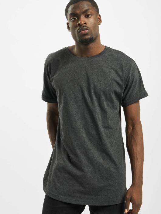 Urban Classics T-Shirt Long Shaped Turnup grau