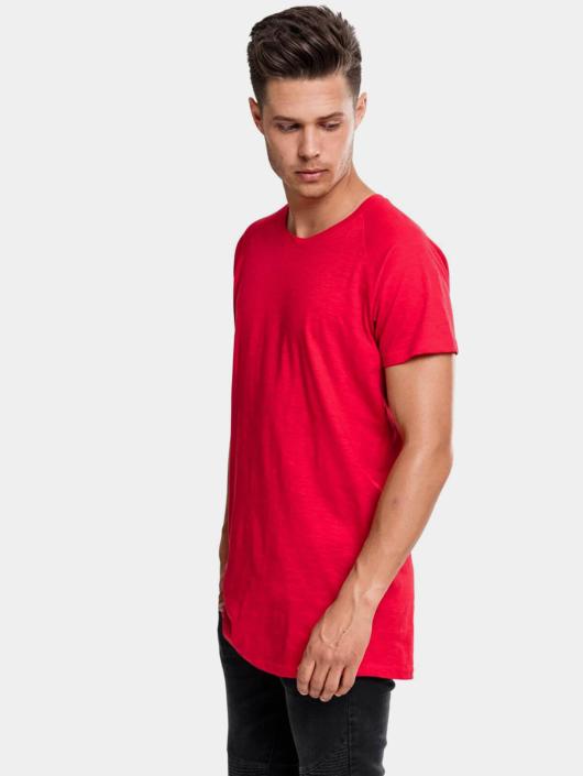 Urban Classics T-Shirt Long Shaped Slub Raglan rouge