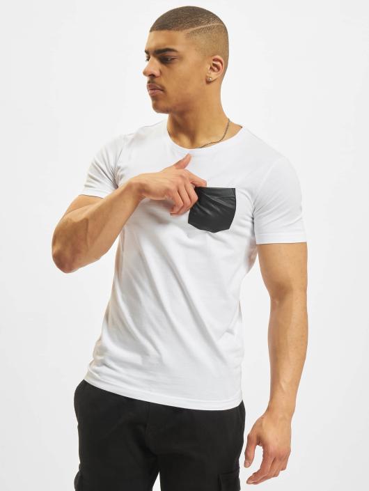 Urban Classics T-Shirt Leather Imitation Pocket white