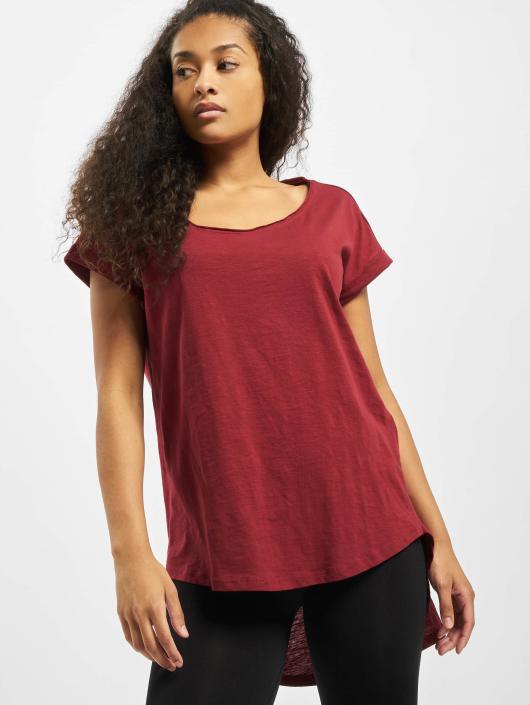 Urban Classics T-Shirty Shaped Slub czerwony