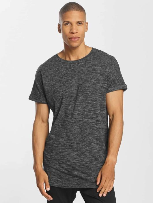 Urban Classics T-skjorter Long Space Dye Turn Up svart