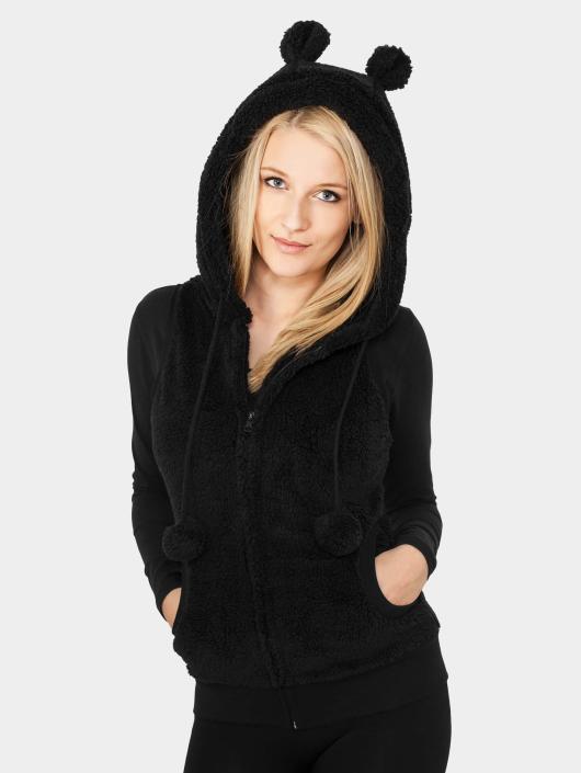 Urban Classics Veste sans manche Ladies Teddy noir