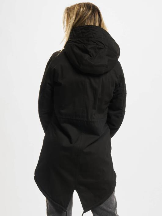 Urban Classics Winterjacke Ladies Sherpa Lined Cotton schwarz