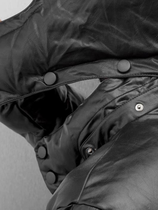 VSCT Clubwear Kurtki skórzane Padded Leather czarny