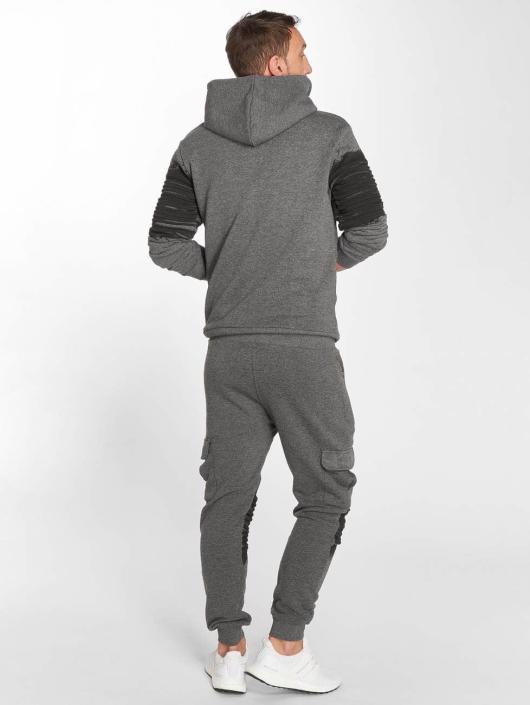 VSCT Clubwear Sweat capuche zippé Oiled gris